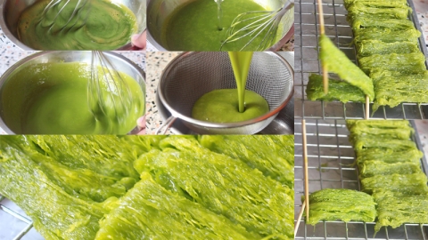 แจกสูตร ''ฝอยทองหยก'' สีเขียวสวย แปลกใหม่ ถูกใจคนชอบขนมไทย