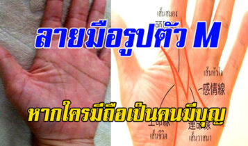 ลายมือตัวเอ็ม หากใครมี รูปตัว M ถือเป็นคนมีบุญ ทำอะไรก็ได้ดี